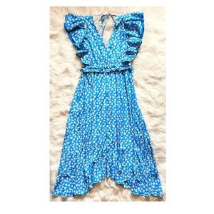 SENLIS | Dresses | New Senlis Amalie Floral Ruffle Midi Dress | Poshmark